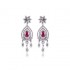 Diamond Necklace with Tall Matching Earrings